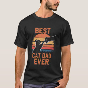 Beste kattenvader ooit vuist botsen retro vintage t-shirt