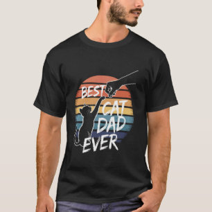 Beste kattenvader ooit vuist botsen vader retro vi t-shirt