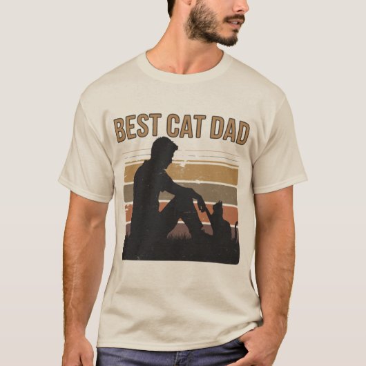 Beste kattenvader  t-shirt (Voorkant)