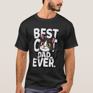 Beste kattenvader vintage T-shirt grappige kattenl