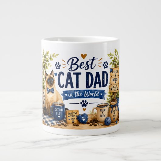 Beste kattenvader voor Vaderdag Grote Koffiekop (Voorkant)