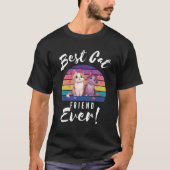 Beste Kattenvriend Ooit Retro Vriendschap Maand T-shirt (Voorkant)