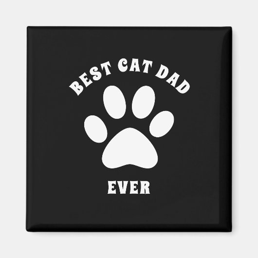 Beste kattevader ooit aangepaste tekst op maat magneet (Voorkant)