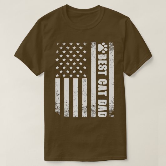 Beste kattevader ooit Amerikaanse vlag Camo voor v T-shirt (Design voorkant)