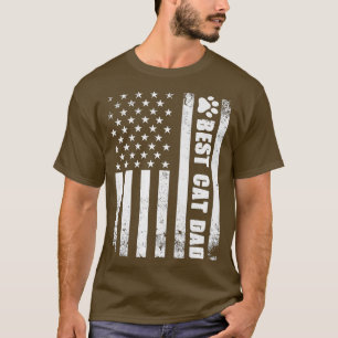 Beste kattevader ooit Amerikaanse vlag Camo voor v T-shirt