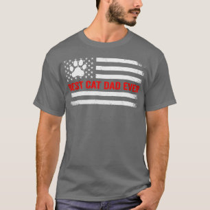 Beste kattevader ooit kat papa vlaggeschenk t-shirt