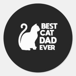 Beste kattevader ooit kattevoer Kittens Cat Lover Ronde Sticker