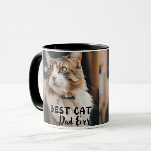 Beste kattevader ooit Moderne Aangepaste Foto en K Mok (Voorkant links)