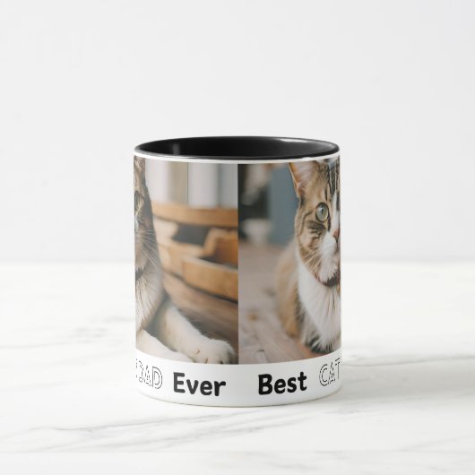 Beste kattevader ooit Moderne Aangepaste Foto en K Mok (Midden)