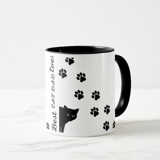 Beste kattevader ooit Moderne Aangepaste Foto en K Mok (Voorkant rechts)