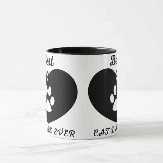 Beste kattevader ooit Moderne Aangepaste Foto en K Mok (Midden)