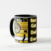 Beste kattevader ooit Moderne Aangepaste Foto en K Mok (Voorkant links)