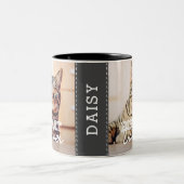 Beste kattevader ooit Moderne Aangepaste Foto en K Tweekleurige Koffiemok (Center)