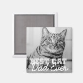 Beste kattevader ooit Moderne aangepaste foto Magneet (Voorkant / Achterkant)