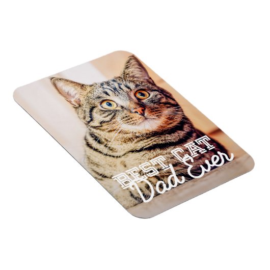 Beste kattevader ooit Moderne aangepaste foto Magneet (Rechterzijde)