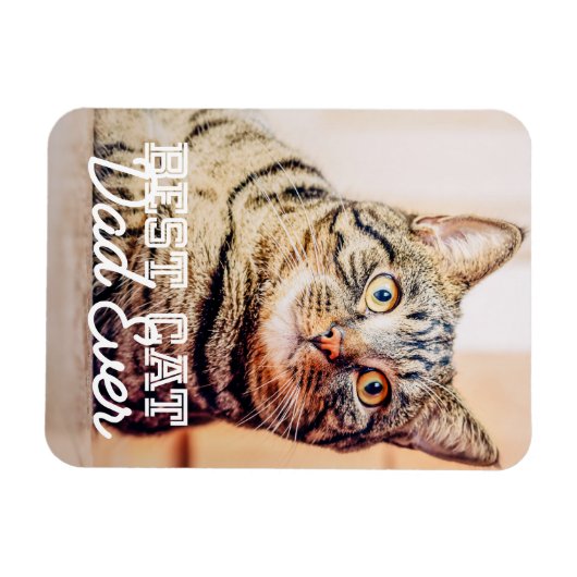 Beste kattevader ooit Moderne aangepaste foto Magneet (Horizontaal)