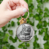 Beste kattevader ooit Moderne aangepaste foto Sleutelhanger (Hand)