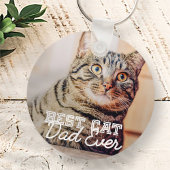 Beste kattevader ooit Moderne aangepaste foto Sleutelhanger