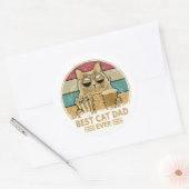 beste kattevader ooit ronde sticker (Envelop)
