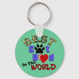 Beste kattevader ter wereld voor Vaderdag Sleutelhanger