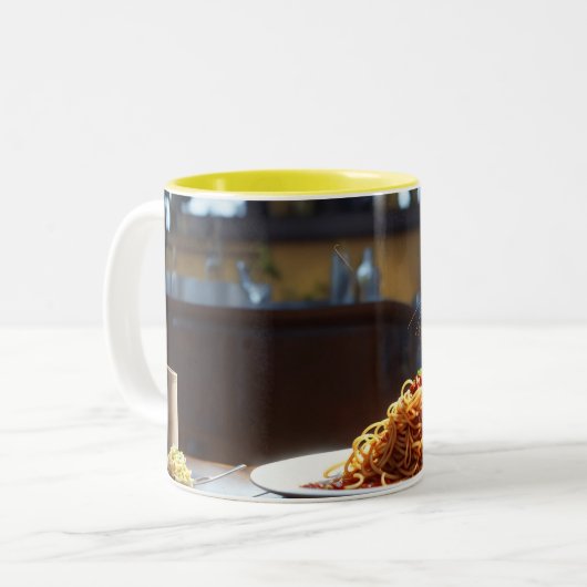 Beste kattevader tweekleurige koffiemok (Voorkant links)