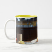 Beste kattevader tweekleurige koffiemok (Links)