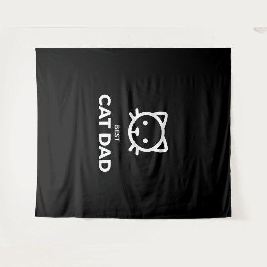 Beste kattevader wandkleed (Voorkant (horizontaal))