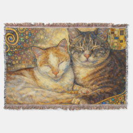 Beste katvrienden geïnspireerd door Klimt Deken