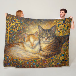 Beste katvrienden geïnspireerd door Klimt Fleece Deken