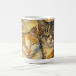 Beste katvrienden geïnspireerd door Klimt Koffiemok