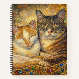 Beste katvrienden geïnspireerd door Klimt Notitieboek
