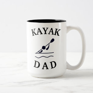Beste "KAYAK DAD" ooit!  Vaderdag Tweekleurige Koffiemok
