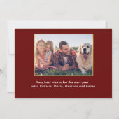 Beste kerst door Par Golf Ball Tree Initiaal Foto Kaart (Achterkant)