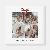 Beste kerst ooit familie foto collage cadeau magneet (Voorkant)