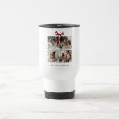 Beste kerst ooit familie foto collage cadeau reisbeker (Center)