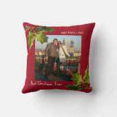 Beste kerst ooit paar foto kussen (Achterkant)