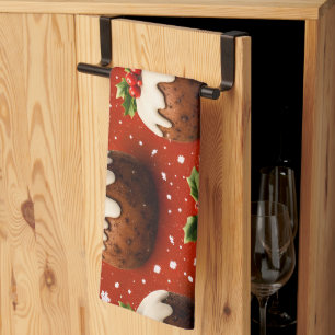 Beste kerst-pudding vakantie theedoek