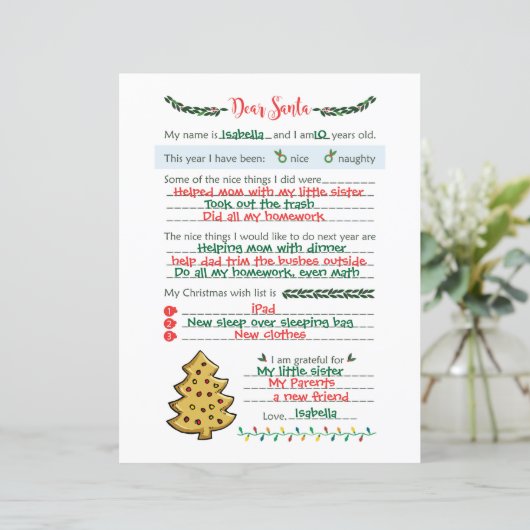 Beste kerstbrief (Staand voorkant)