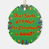 beste kerstbrief voor santa ammo ' s keramisch ornament (Links)