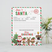 Beste kerstbrief, wenslijst voor kinderen (Staand voorkant)