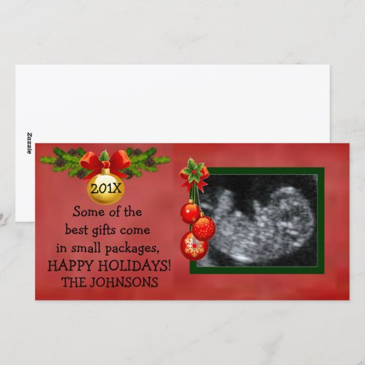 Beste Kerstcadeau Echografie Foto Feestdagenkaart (Voorkant / Achterkant)