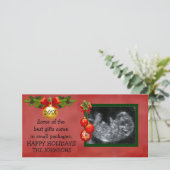 Beste Kerstcadeau Echografie Foto Feestdagenkaart (Staand voorkant)