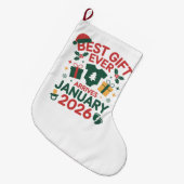 Beste kerstcadeau komt in januari 2026 grote kerstsok (Voorkant (Hangend))