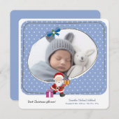 Beste kerstcadeau ooit Fotogeboorteaankondiging Aankondiging (Voorkant / Achterkant)