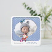 Beste kerstcadeau ooit Fotogeboorteaankondiging Aankondiging (Staand voorkant)