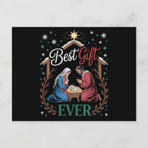 Beste Kerstcadeau ooit Kerststal scène Feestdagenkaart