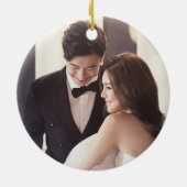Beste kerstcadeau voor huwelijksliefde keramisch ornament (Achterkant)