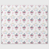 Beste kerstcadeautje, Eva! Funny & Bright Gnome Cadeaupapier (Vlak)