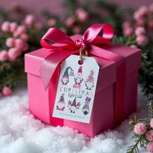 Beste kerstcadeautje, Eva! Funny & Bright Gnomen Cadeaulabel