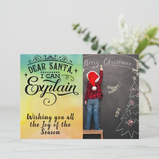 Beste kerstcitaat/2-vormige Kaart/Waterverf Feestdagenkaart (Staand voorkant)